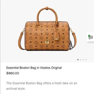 MCM Boston hand bag very lightly used.